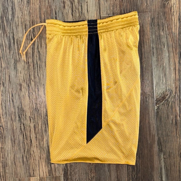 Unbranded Reversible Mens Dazzle Basketball Shorts No Size Tag Blue Gold White - Picture 4 of 9